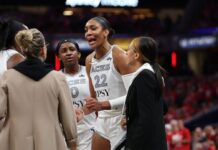 A’ja Wilson gets into heated altercation with fan in contentious Aces-Fever playoff moment: ‘Not for that s–t at all’