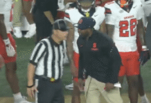 Syracuse’s Fran Brown tried to punk referee — and got flagged — in ugly loss: ‘You guys are effing cheating’