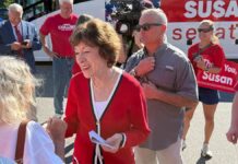Dem Senate nominee silent after Susan Collins’ office was vandalized with vulgar message