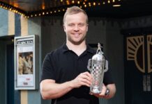 Gallery: Felix Rosenqvist’s likeness immortalized for Borg-Warner Indy 500 trophy