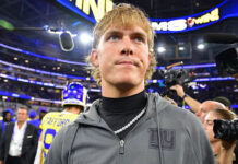 Giants news: Jaxson Dart’s sweet moment with girlfriend Marissa Ayers before MCL injury vs. Rams