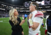 Jaxson Dart, girlfriend Marissa Ayers photobombed by Cam Skattebo before MNF