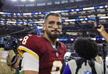 Commanders’ Marcus Mariota heartbroken for Jayden Daniels