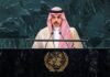 Saudi FM accuses Iran of ‘flagrant attacks’ and condemns Houthis at UNGA