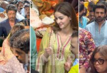 Photos: Shah Rukh Khan Kartik Aaryan Ananya Panday and More Celebs at Lalbaugcha Raja