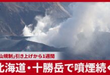 Mount Tokachi Volcano Continues to Emit Smoke