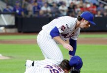 Jared Young remains hospitalized after scary Mets collision with Nolan McLean