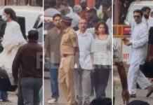 Shah Rukh Khan Alia Bhatt Karan Johar Pay Last Respects To Rani Mukerjiâs Mother Krishna Mukerji