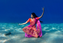 This Freediver Dances 15 Metres Underwater in a Saree to Tell Ancient Sanskrit Stories on One Breath