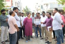 CMC Chief Inspects Rs.4.95-Cr Works in Ameenpur, Serilingampally