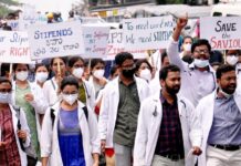 Telangana FMG Interns Conducted Peaceful Swabhiman Rally from Jalavihar to People’s Plaza