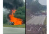 Bengaluru: Chemical Tanker Overturns, Catches Fire On NICE Road