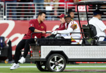 Commanders WR Terry McLaurin Carted Off Field With A Knee Injury Vs. 49ers