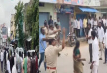 TDP, YSRCP Cadres Clash During Local Body Poll Nominations Filing