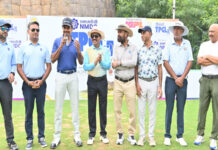 Hyderabad: CV Anand Performs Ceremonial Tee-Off for NMDC TPGL Season VI