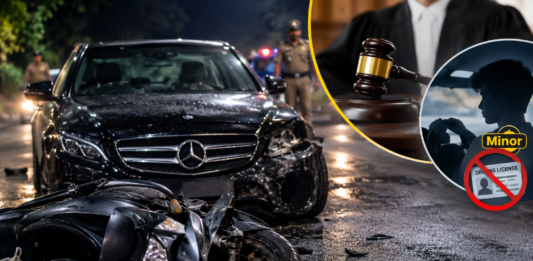 Keralam: Man Dies After Two-Wheeler Hit by Car Driven by Judge’s Minor Son