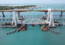 Warning Signal Cage No. 2 Hoisted At Pamban Port