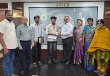 2 JNTUH Students Win First Prize At Asian Conference On Remote Sensing
