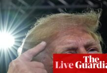 Trump targets Ilhan Omar at rally following raid on her home – US politics live