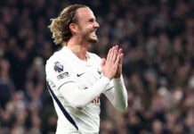 WATCH: Maddison marks first Tottenham start in 18 months with stunning opener