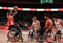Men’s wheelchair basketball bag silver at 2026 Nagoya