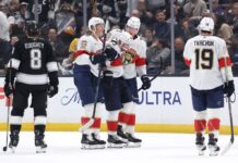 Panthers’ Brad Marchand helped off ice with scary injury days after return