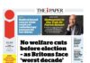 The Papers: ‘No welfare cuts before election’ and ‘Police probe Epstein’s Balmoral stay’