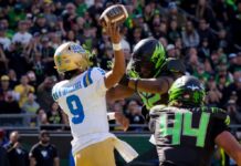UCLA quarterback Nico Iamaleava leaves Oregon game with injury