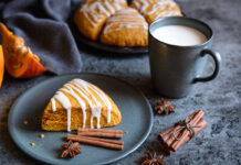 Pumpkin Scones with Maple Drizzle