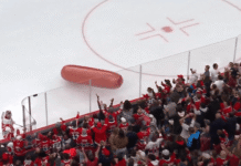 Inflatable hot dog and bun land on ice at Canadiens game in ‘crazy’ scene