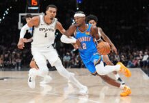 Thunder roll past Spurs in opener to get measure of revenge for last season’s playoff loss