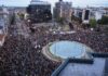 Thousands gather at final student-led rally ahead of Serbia election