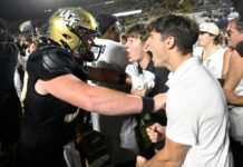 UCF survives late controversy, knocks off No. 2 BYU in OT as fans storm field in wild scene