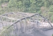 Roaring flash floods wipe out entire bridge in Nepal in dramatic video