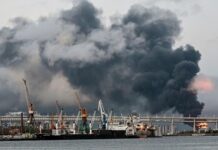 Ukraine launches 1,000 drones at Russia, strikes set oil facilities ablaze