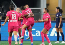 The Courage shut out the Reign 1-0 to climb above playoff line