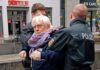 Elderly man forcibly detained at Elbit Systems protest in Germany