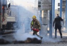 At least 14 people killed in attack on Ukraine train station