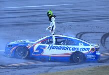 Yellow line debate divides NASCAR fans after Talladega Cup finish