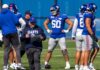 Giants turning to Bryan Hudson at center after impressive first start
