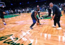 Jayson Tatum, Jaylen Brown ignore each other in awkward Celtics-76ers pregame scene