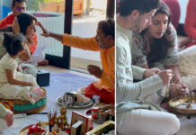 Photos: Priyanka Chopra Jonas and Nick Jonas Celebrate Dussehra With Their Daughter