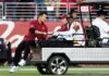 Terry McLaurin carted off field with apparent knee injury in potential Commanders nightmare
