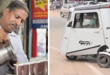 Unable to Drive a Regular Car, Disabled UP Man Builds His Own Using Scooter Parts